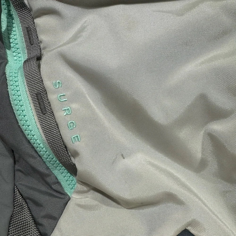 The North Face Women's Surge Laptop Backpack Light Gray Teal